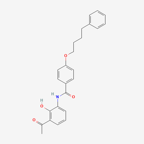 N-(3-acetyl-2-hydroxyphenyl)-4-(4-phenylbutoxy)benzamide (CAS: 136450-06-1) - Related Chemical Product