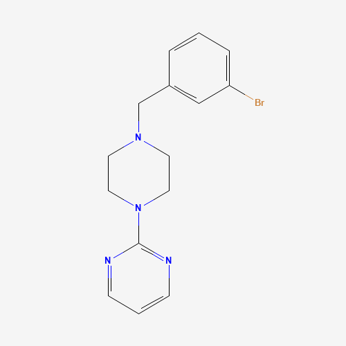 2-[4-[(3-bromophenyl)methyl]piperazin-1-yl]pyrimidine (CAS: 204634-66-2) - Chemical Structure and Molecular Formula 