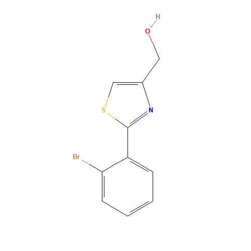 [2-(2-bromophenyl)-1,3-thiazol-4-yl]methanol (CAS: 885280-50-2) - Chemical Structure and Molecular Formula 