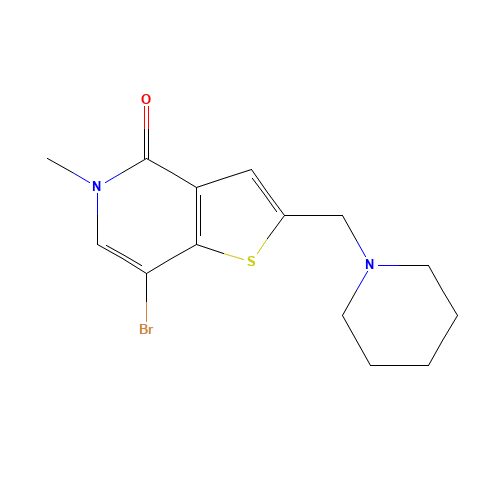 7-bromo-5-methyl-2-(piperidin-1-ylmethyl)thieno[3,2-c]pyridin-4-one (CAS: 1610520-56-3) - Related Chemical Product