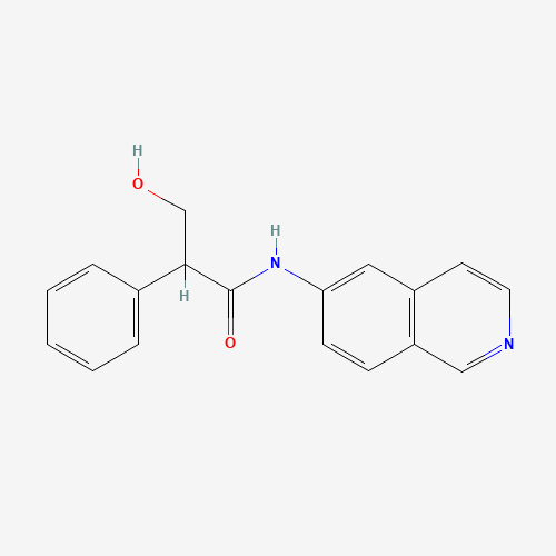 3-hydroxy-N-isoquinolin-6-yl-2-phenylpropanamide (CAS: 1253955-65-5) - Chemical Structure and Molecular Formula 