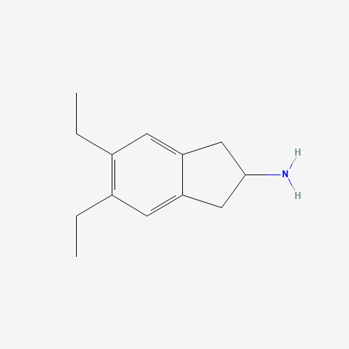 5,6-diethyl-2,3-dihydro-1H-inden-2-amine (CAS: 312753-70-1) - Chemical Structure and Molecular Formula 