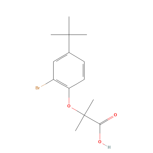 2-(2-bromo-4-tert-butylphenoxy)-2-methylpropanoic acid (CAS: 938226-87-0) - Related Chemical Product
