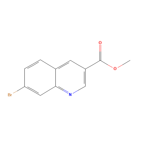 methyl 7-bromoquinoline-3-carboxylate (CAS: 1001756-23-5) - Chemical Structure and Molecular Formula 