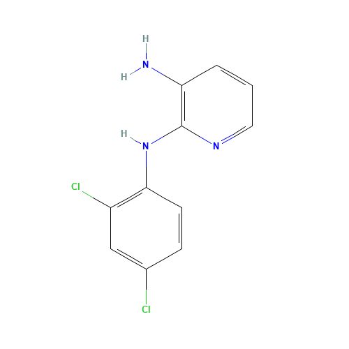 2-N-(2,4-dichlorophenyl)pyridine-2,3-diamine (CAS: 70358-41-7) - Chemical Structure and Molecular Formula 