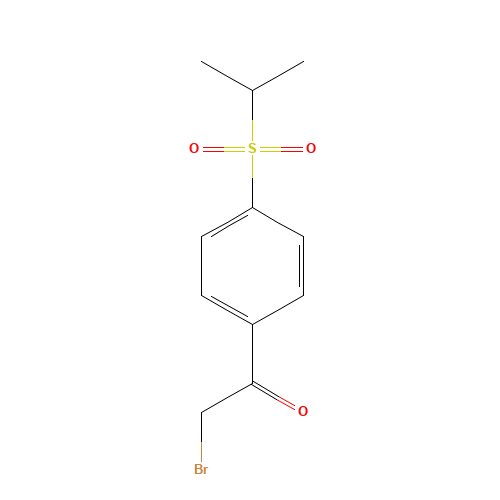 2-bromo-1-(4-propan-2-ylsulfonylphenyl)ethanone (CAS: 100126-06-5) - Chemical Structure and Molecular Formula 