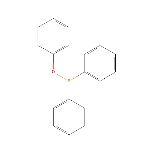 phenoxy(diphenyl)phosphane (CAS: 13360-92-4) - Chemical Structure and Molecular Formula 