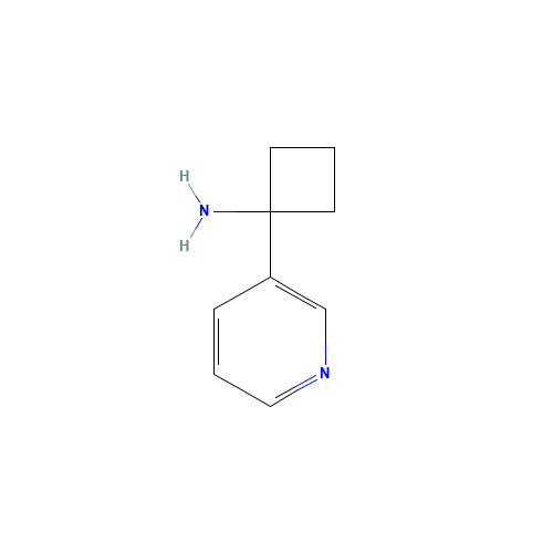 1-pyridin-3-ylcyclobutan-1-amine (CAS: 1212058-02-0) - Chemical Structure and Molecular Formula 