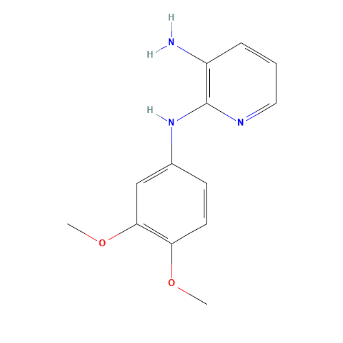 2-N-(3,4-dimethoxyphenyl)pyridine-2,3-diamine (CAS: 70358-28-0) - Chemical Structure and Molecular Formula 