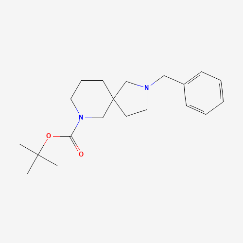 tert-butyl 2-benzyl-2,7-diazaspiro[4.5]decane-7-carboxylate (CAS: 236406-46-5) - Chemical Structure and Molecular Formula 