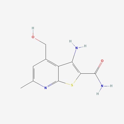 3-amino-4-(hydroxymethyl)-6-methylthieno[2,3-b]pyridine-2-carboxamide (CAS: 635731-89-4) - Chemical Structure and Molecular Formula 