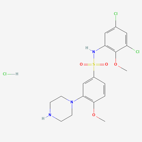 N-(3,5-dichloro-2-methoxyphenyl)-4-methoxy-3-piperazin-1-ylbenzenesulfonamide;hydrochloride (CAS: 402713-80-8) - Related Chemical Product