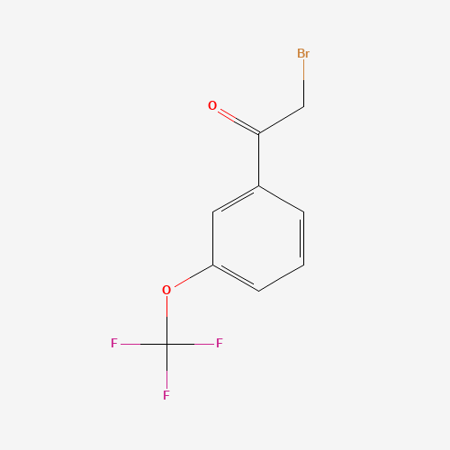 2-bromo-1-[3-(trifluoromethoxy)phenyl]ethanone (CAS: 237386-01-5) - Chemical Structure and Molecular Formula 