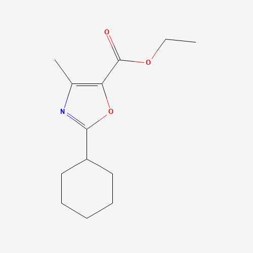 ethyl 2-cyclohexyl-4-methyl-1,3-oxazole-5-carboxylate (CAS: 933782-12-8) - Chemical Structure and Molecular Formula 