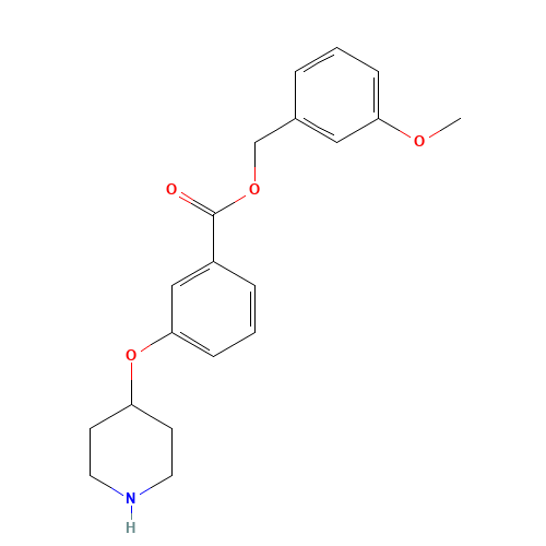 (3-methoxyphenyl)methyl 3-piperidin-4-yloxybenzoate (CAS: 1443208-34-1) - Related Chemical Product