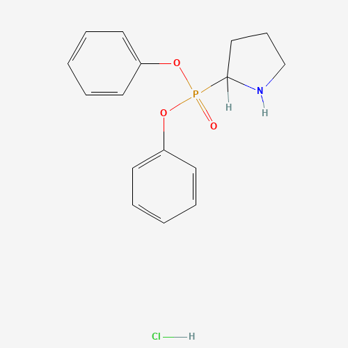 2-diphenoxyphosphorylpyrrolidine;hydrochloride (CAS: 174298-14-7) - Chemical Structure and Molecular Formula 