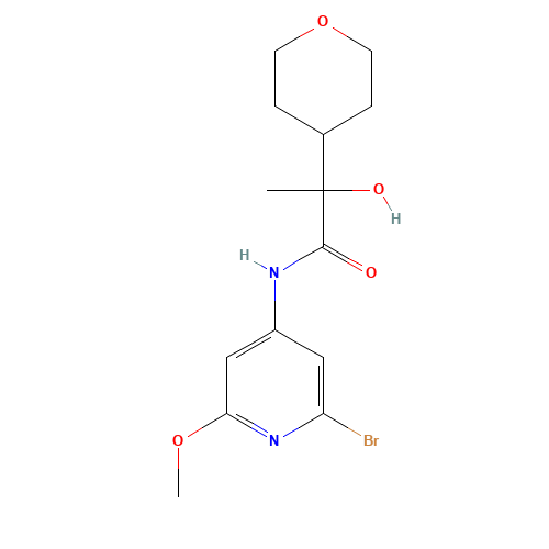 N-(2-bromo-6-methoxypyridin-4-yl)-2-hydroxy-2-(oxan-4-yl)propanamide (CAS: 1433905-18-0) - Related Chemical Product