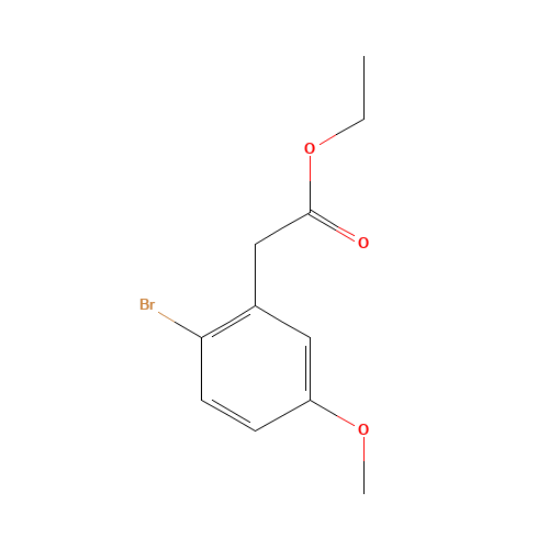 ethyl 2-(2-bromo-5-methoxyphenyl)acetate (CAS: 30414-82-5) - Chemical Structure and Molecular Formula 