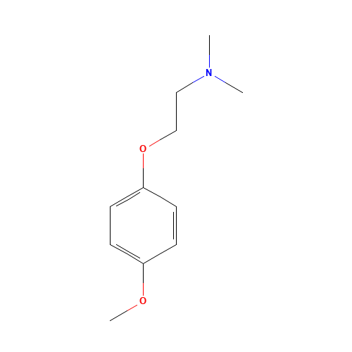 2-(4-methoxyphenoxy)-N,N-dimethylethanamine (CAS: 51344-12-8) - Chemical Structure and Molecular Formula 