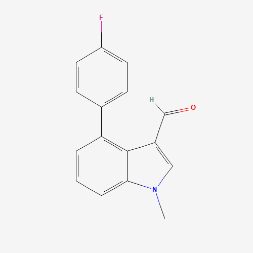4-(4-fluorophenyl)-1-methylindole-3-carbaldehyde (CAS: 1360920-68-8) - Chemical Structure and Molecular Formula 