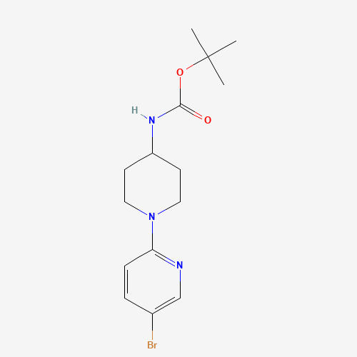 tert-butyl N-[1-(5-bromopyridin-2-yl)piperidin-4-yl]carbamate (CAS: 1042917-47-4) - Chemical Structure and Molecular Formula 
