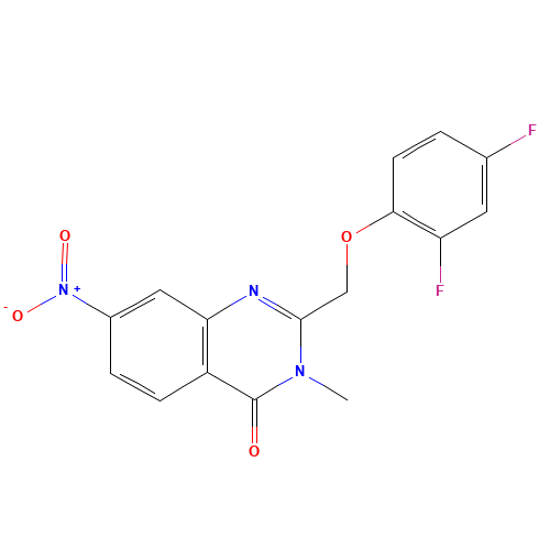 2-[(2,4-difluorophenoxy)methyl]-3-methyl-7-nitroquinazolin-4-one (CAS: 628326-55-6) - Related Chemical Product