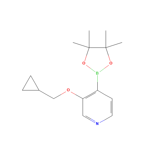 3-(cyclopropylmethoxy)-4-(4,4,5,5-tetramethyl-1,3,2-dioxaborolan-2-yl)pyridine (CAS: 1610521-15-7) - Chemical Structure and Molecular Formula 