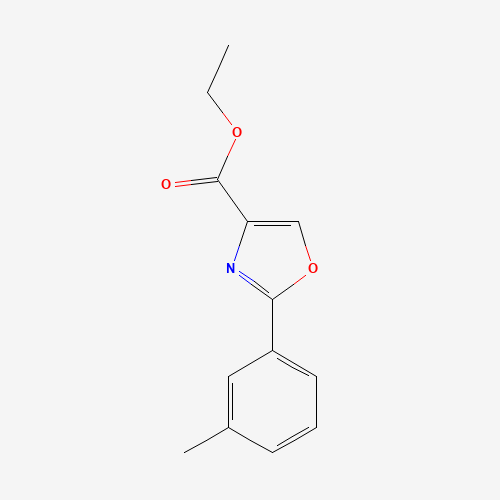ethyl 2-(3-methylphenyl)-1,3-oxazole-4-carboxylate (CAS: 885273-19-8) - Chemical Structure and Molecular Formula 