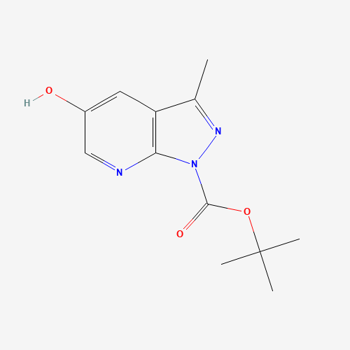 tert-butyl 5-hydroxy-3-methylpyrazolo[3,4-b]pyridine-1-carboxylate (CAS: 864775-98-4) - Chemical Structure and Molecular Formula 