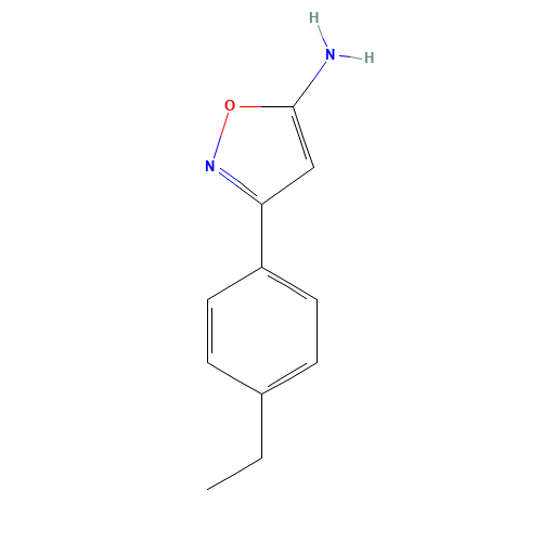 3-(4-ethylphenyl)-1,2-oxazol-5-amine (CAS: 1020955-20-7) - Chemical Structure and Molecular Formula 