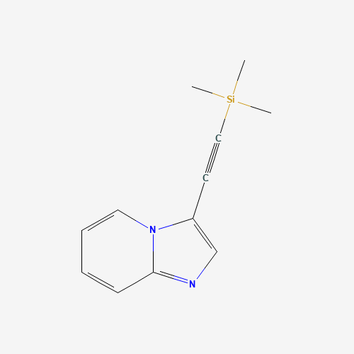 2-imidazo[1,2-a]pyridin-3-ylethynyl(trimethyl)silane (CAS: 1148027-21-7) - Chemical Structure and Molecular Formula 