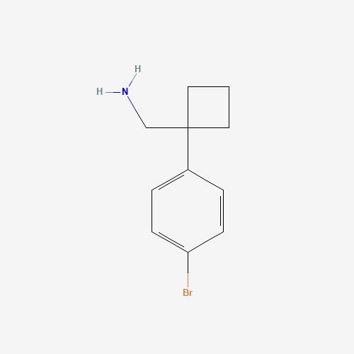 [1-(4-bromophenyl)cyclobutyl]methanamine (CAS: 1039932-36-9) - Chemical Structure and Molecular Formula 