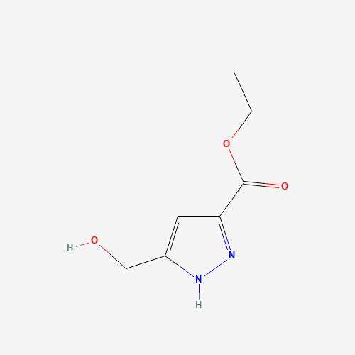 ethyl 5-(hydroxymethyl)-1H-pyrazole-3-carboxylate (CAS: 61453-48-3) - Chemical Structure and Molecular Formula 