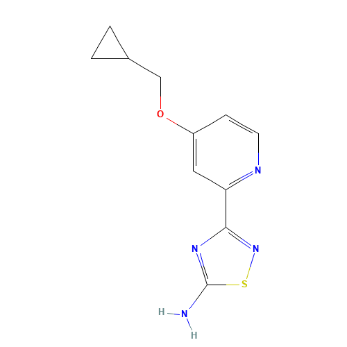 3-[4-(cyclopropylmethoxy)pyridin-2-yl]-1,2,4-thiadiazol-5-amine (CAS: 1179360-59-8) - Related Chemical Product