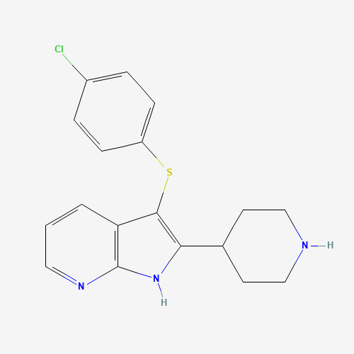 3-(4-chlorophenyl)sulfanyl-2-piperidin-4-yl-1H-pyrrolo[2,3-b]pyridine (CAS: 1346525-76-5) - Related Chemical Product