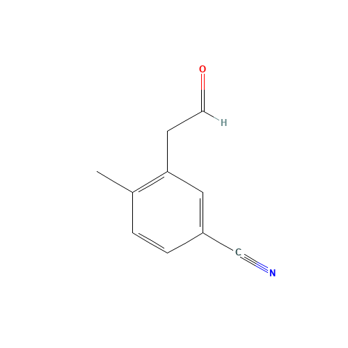 4-methyl-3-(2-oxoethyl)benzonitrile (CAS: 1374573-18-8) - Chemical Structure and Molecular Formula 