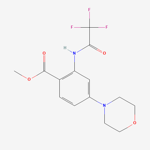 methyl 4-morpholin-4-yl-2-[(2,2,2-trifluoroacetyl)amino]benzoate (CAS: 404010-73-7) - Chemical Structure and Molecular Formula 