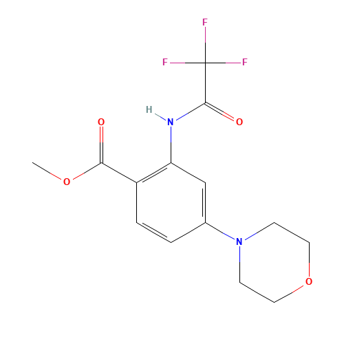 methyl 4-morpholin-4-yl-2-[(2,2,2-trifluoroacetyl)amino]benzoate (CAS: 404010-73-7) - Chemical Structure and Molecular Formula 