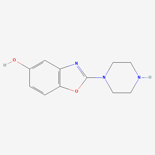 2-piperazin-1-yl-1,3-benzoxazol-5-ol (CAS: 1441906-14-4) - Chemical Structure and Molecular Formula 
