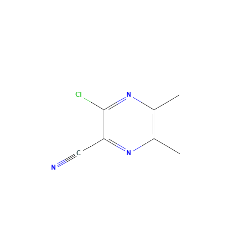 3-chloro-5,6-dimethylpyrazine-2-carbonitrile (CAS: 153809-15-5) - Chemical Structure and Molecular Formula 