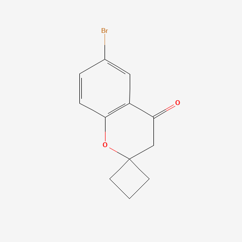 6-bromospiro[3H-chromene-2,1'-cyclobutane]-4-one (CAS: 934555-03-0) - Chemical Structure and Molecular Formula 