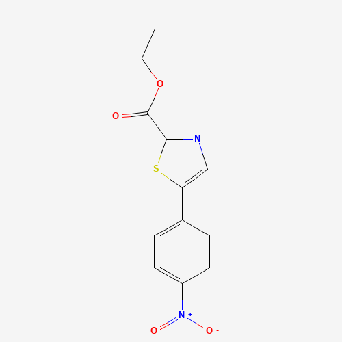 ethyl 5-(4-nitrophenyl)-1,3-thiazole-2-carboxylate (CAS: 1300747-66-3) - Chemical Structure and Molecular Formula 
