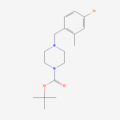 tert-butyl 4-[(4-bromo-2-methylphenyl)methyl]piperazine-1-carboxylate (CAS: 1446819-44-8) - Chemical Structure and Molecular Formula 