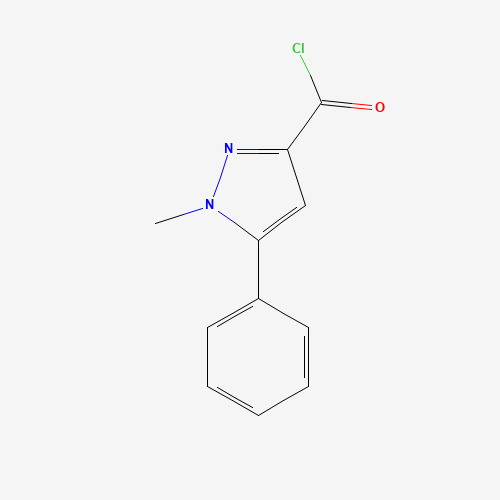 1-methyl-5-phenylpyrazole-3-carbonyl chloride (CAS: 859850-98-9) - Chemical Structure and Molecular Formula 