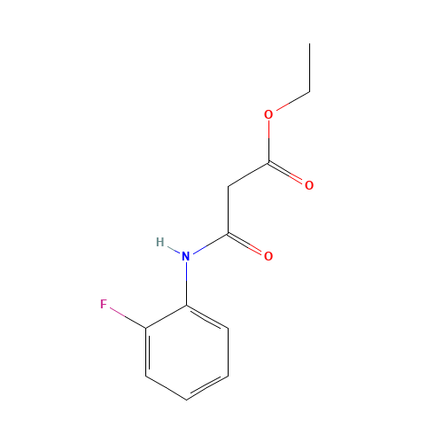 ethyl 3-(2-fluoroanilino)-3-oxopropanoate (CAS: 148356-12-1) - Chemical Structure and Molecular Formula 