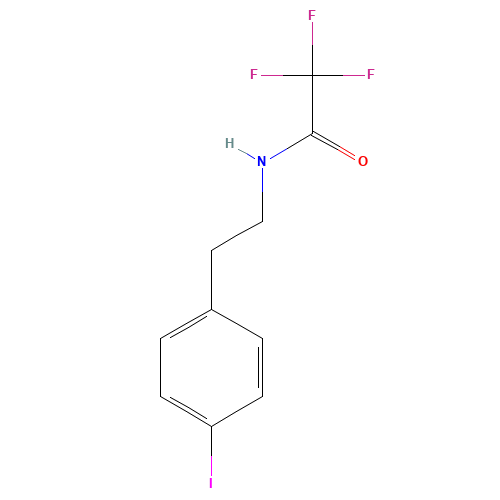 2,2,2-trifluoro-N-[2-(4-iodophenyl)ethyl]acetamide (CAS: 308336-42-7) - Chemical Structure and Molecular Formula 
