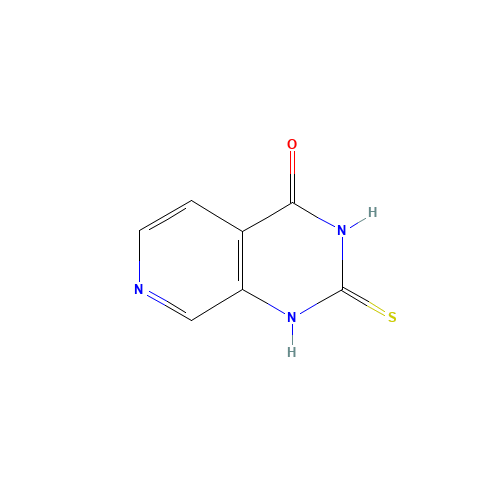 2-sulfanylidene-1H-pyrido[3,4-d]pyrimidin-4-one (CAS: 412341-42-5) - Chemical Structure and Molecular Formula 