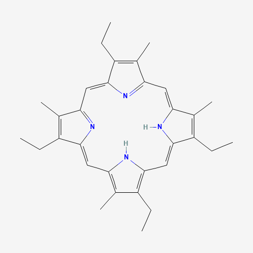 3,7,12,17-tetraethyl-2,8,13,18-tetramethyl-21,22-dihydroporphyrin (CAS: 26608-34-4) - Chemical Structure and Molecular Formula 