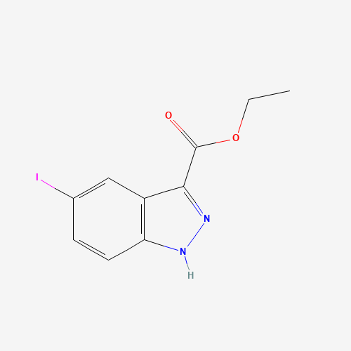 ethyl 5-iodo-1H-indazole-3-carboxylate (CAS: 1207-38-1) - Chemical Structure and Molecular Formula 