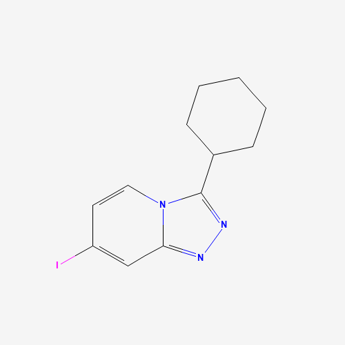 3-cyclohexyl-7-iodo-[1,2,4]triazolo[4,3-a]pyridine (CAS: 1057393-73-3) - Chemical Structure and Molecular Formula 